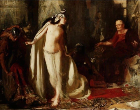 Cleopatra dansar framför Commodus