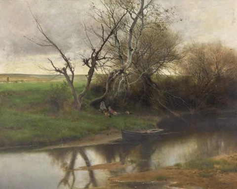Un fiume tranquillo, 1895 circa