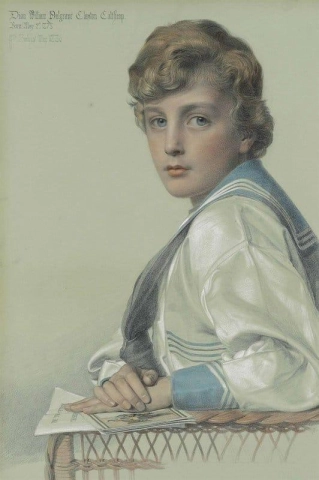 Dion William Palgrave Clayton Calthrop im Alter von acht Jahren, 1886