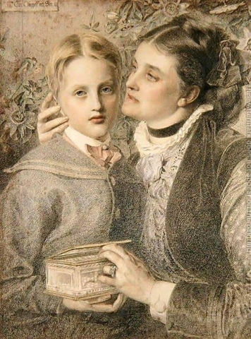 トム・チャペル夫人と息子 1874年
