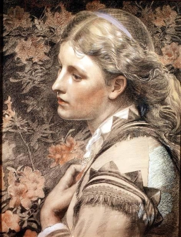 Porträtt av Mary Sandys 1871