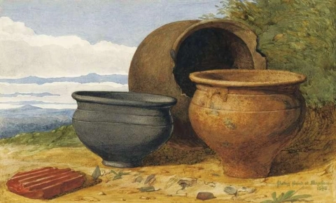 Keramik hittades i Marsham Norfolk 1848