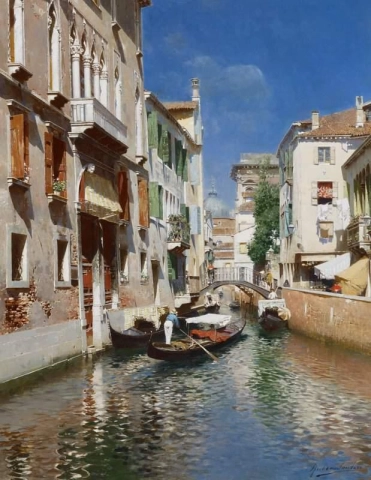 Gondels In Venetië