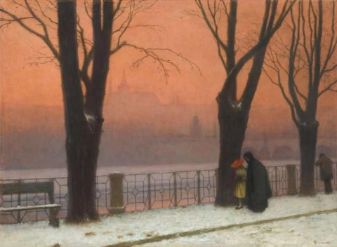 Winter In Prague Ca. 1915