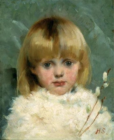 猫柳を持つ少女 1886