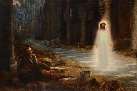 A visão de Cristo de um soldado em Arras