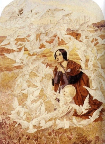 Virgin With Doves