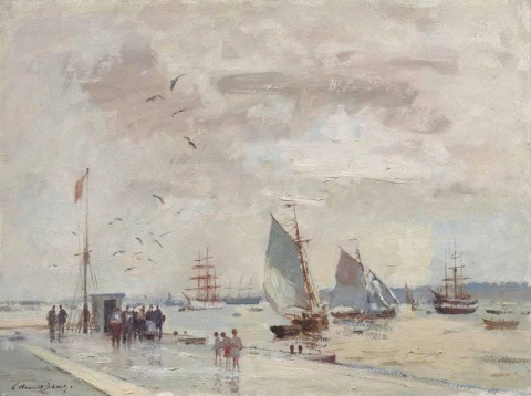 A Windy Day Lisbon Harbor