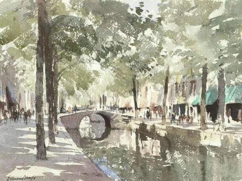 Escena del canal de Delft