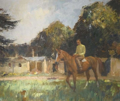 ديريك أنسيل في حديقة جينجر ميدلتون القديمة عام 1942