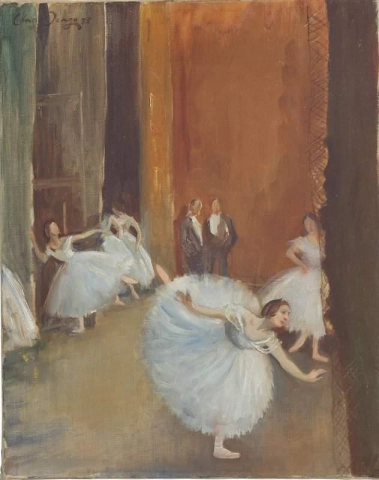 Les Sylphides Before The Curtain Rises At Monte Carlo 1938