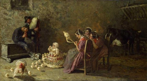 Bagpipers Of Brianza Ca. 1883-85