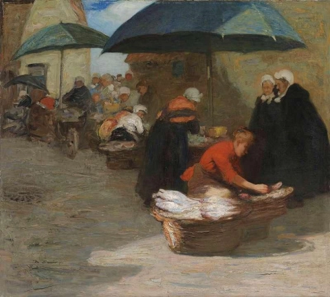 Um mercado de peixe flamengo