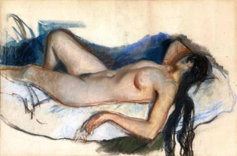 横たわる裸婦 1921-22 年頃