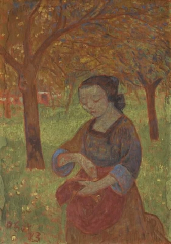 Сборщик яблок, 1923 год.