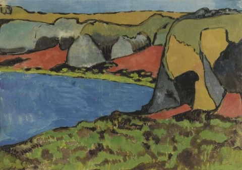 Bretons landschap La Petite Anse ca. 1889-1890