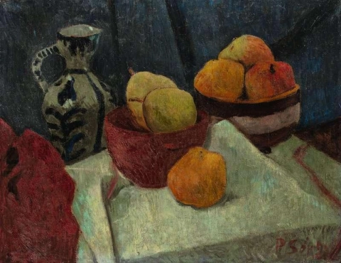 Äpfel und spanische Vase 1922