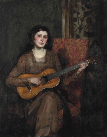 Porträtt av Florence Shannon The Artist S Wife Ca. 1915