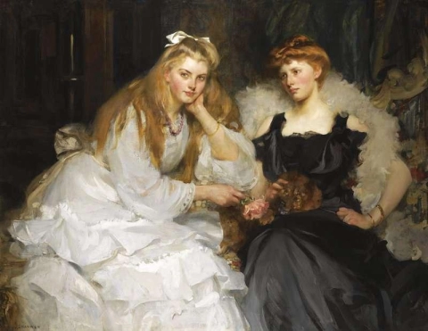 Porträtt av Lorna och Dorothy Bells döttrar av W. Heward Bell Esq