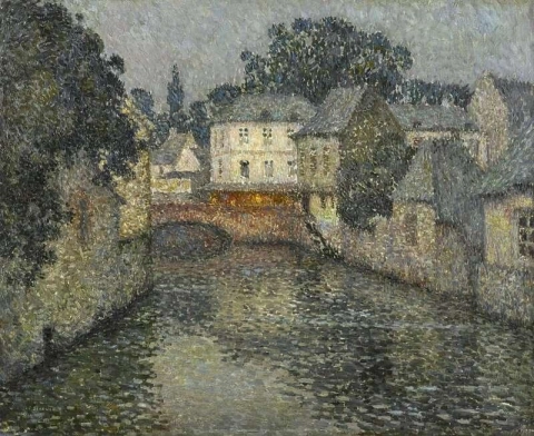 Canal Avec Maison Blanche Harfleur 1915