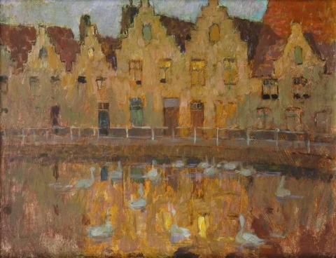 Houses In Bruges 1899