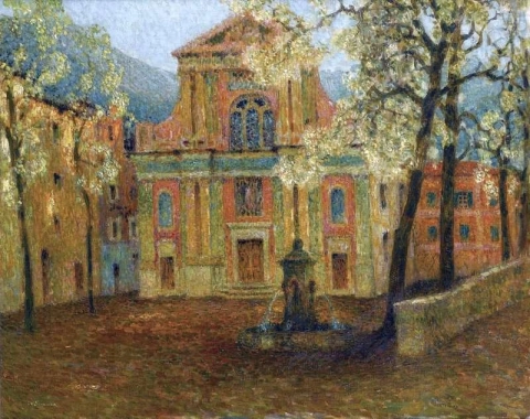 Die Kirche von Dolceaqua 1911