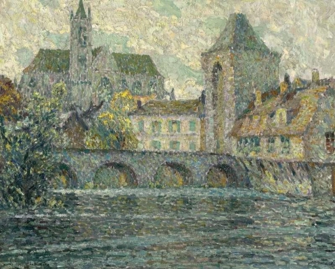 L Eglise Et Le Pont 1918