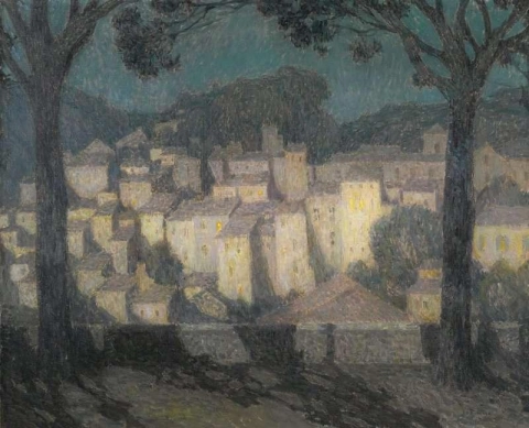 Le Village Au Claire De Lune 1928
