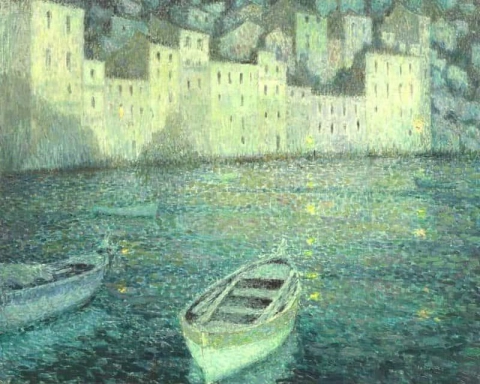 The Houses of the Port by Moonlight 1924