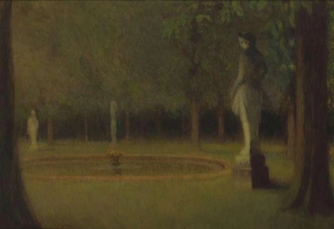 Statuer i parken i Versailles 1900