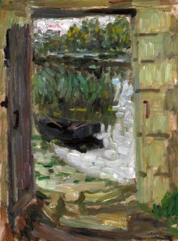 Tür am Fluss Montreuil-Bellay, ca. 1916