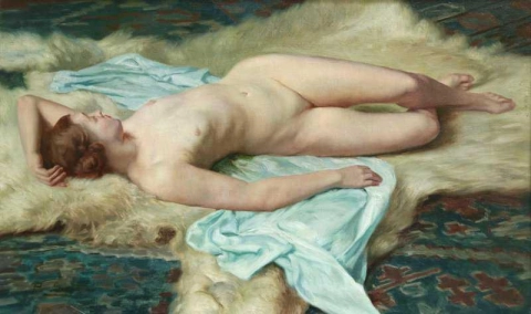 裸で横たわる 1920