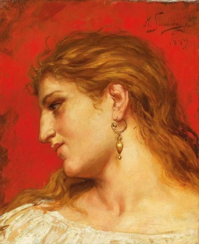 1889 年埃琉西斯波塞冬节上的绘画《芙里涅》研究