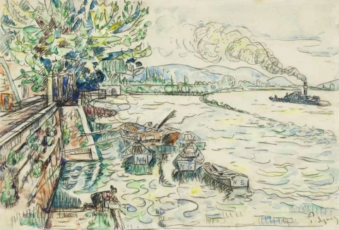 Bourg-saint-andeol 罗讷河码头 1925 年