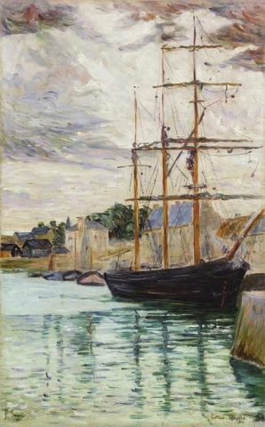 Port-en-bessin Les Trois-mats A Quay 1883