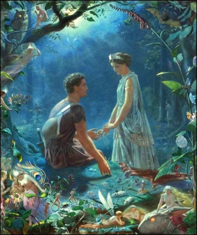 Hermia And Lysander A Midsummer Night'S Dream 1870