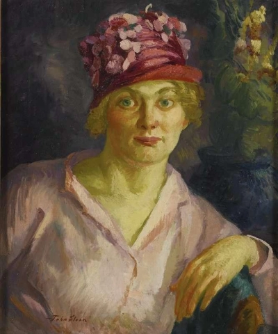 ブロンドのバラの帽子 1918 年頃