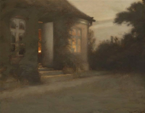 Al tramonto nel giardino di una Casa Bianca 1899