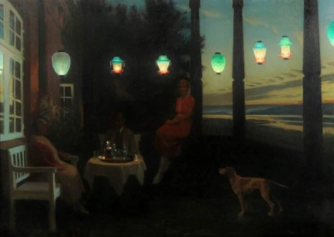 Augustus-avond vanaf de veranda, ca. 1937