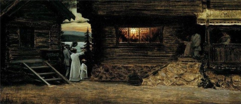 Door Sidste G Ster. De laatste gasten verlaten het huis van Marie Kroyer en Hugo Alfven op een zomeravond 1914
