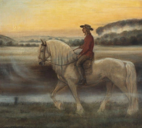 Paardrijden in het maanlicht 1906