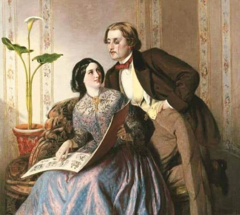 Una pareja de moda 1854