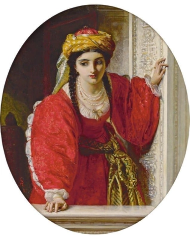 Julia parvekkeella 1861