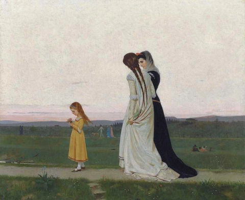 The Evening Walk-environs Of Florence 1870