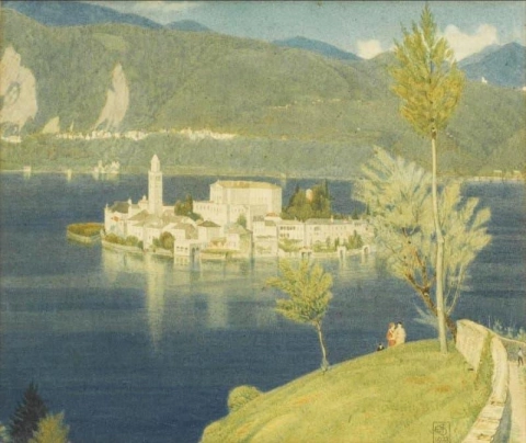 Изола Сан Джулио, озеро Орта, 1928 год.
