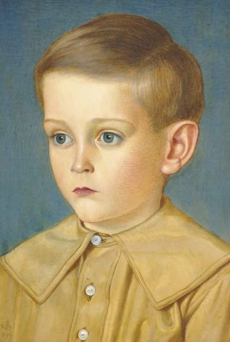 Porträtt av konstnären S brorson Edward Stafford Allen 1896