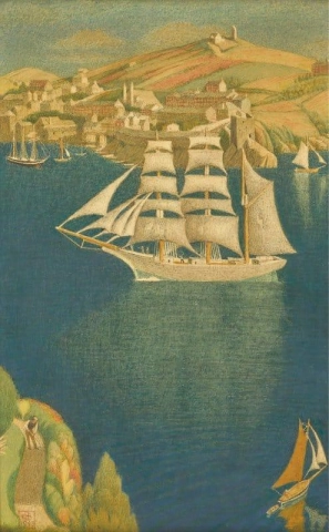 The White Barque At Fowey 1943