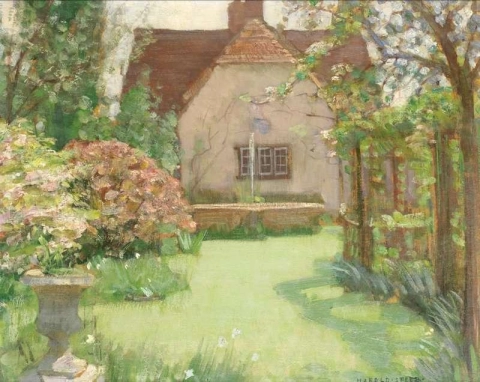 Un giardino cottage in estate