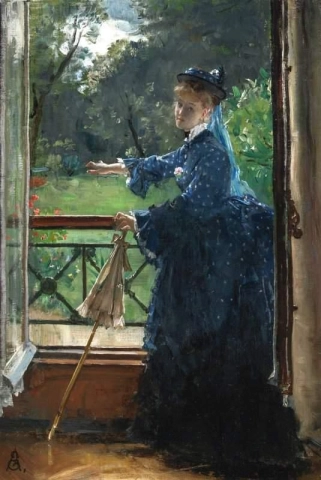 Kvinne på balkongen