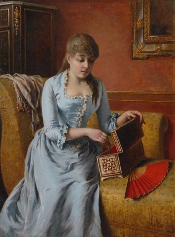 Young Lady With A Jewel Case